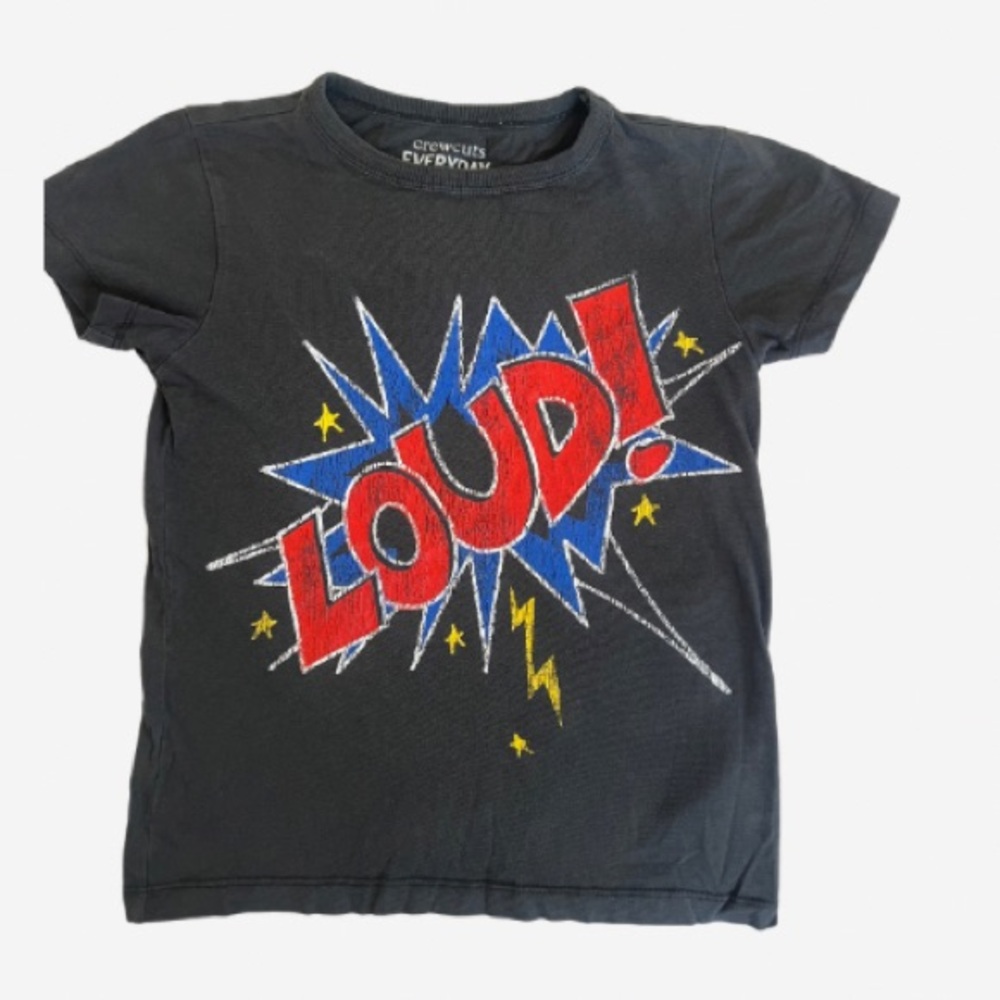 Crewcuts Kids T-Shirt - Charcoal with Red and Blue Graphic